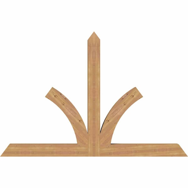 Ekena Millwork Richland Timber Gable Bracket, Western Red Cedar, 84"W x 56"H x 5 1/2"D x 5 1/2"F, 16/12 Pitch GBW084X56X0606RIC00SWR - main